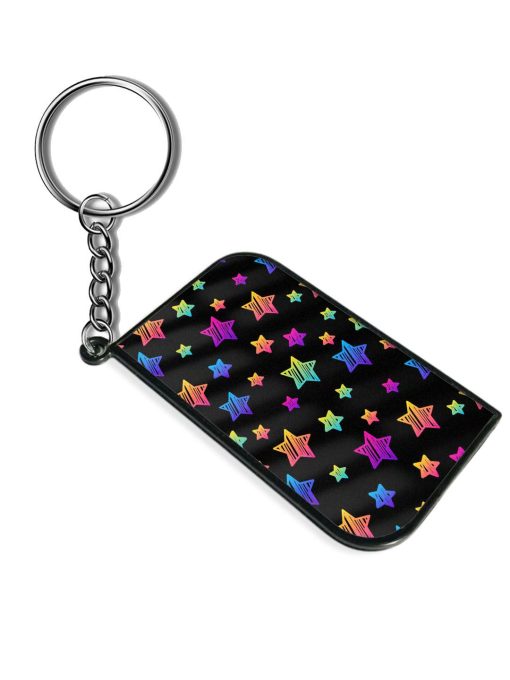 Abstract Black Rainbow Keychain Zapvi