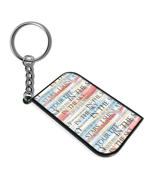 Seamless Slogans Pattern Keychain Zapvi