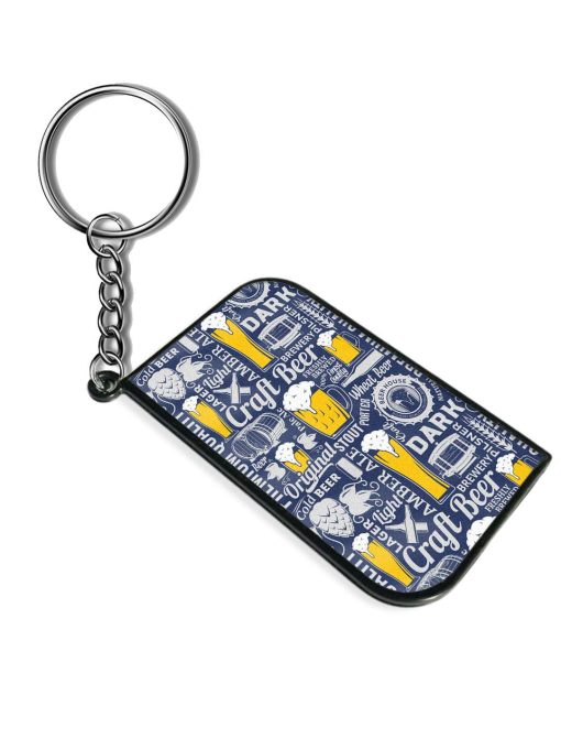 Typographic Vector Beer Keychain Zapvi