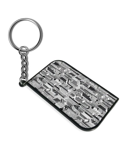 Skyscraper City Seamless Keychain Zapvi