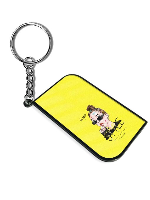 Style Slogan Cartoon Keychain Zapvi