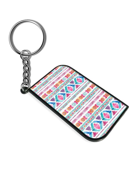 Watercolor Ethnic Card Keychain Zapvi