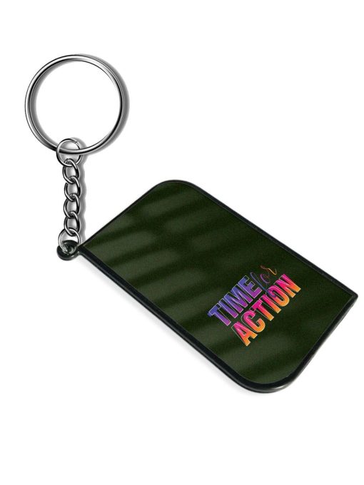 Time Action Graphic Design Keychain Zapvi