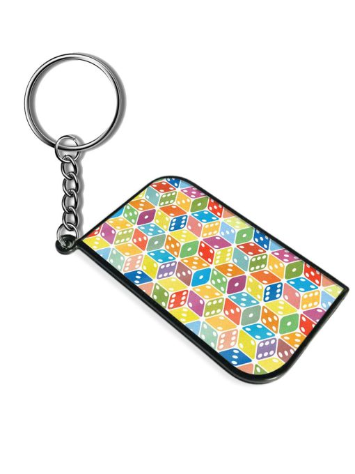 Vector Multi Colored Dice Keychain Zapvi