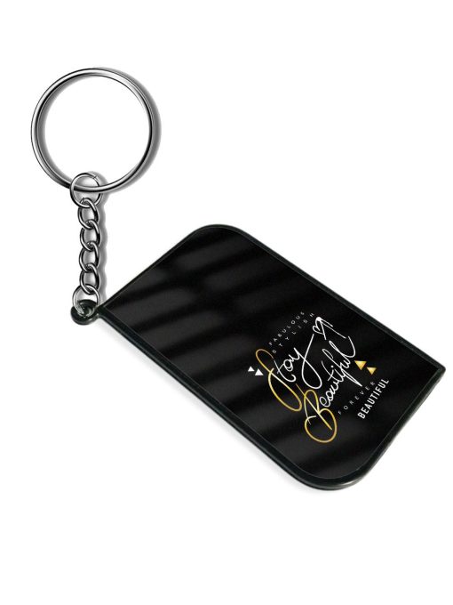 Stay Beautiful Text Keychain Zapvi