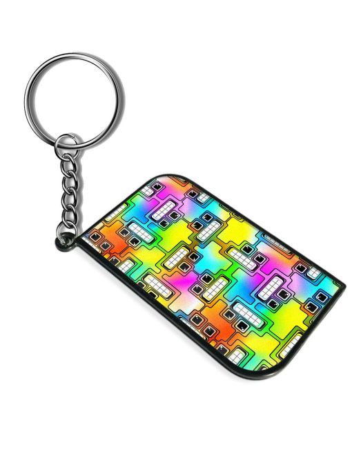 Abstract Seamless Composition Keychain Zapvi