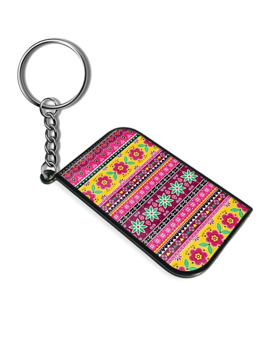 Yellow And Pink Mandala Truck Keychain Zapvi