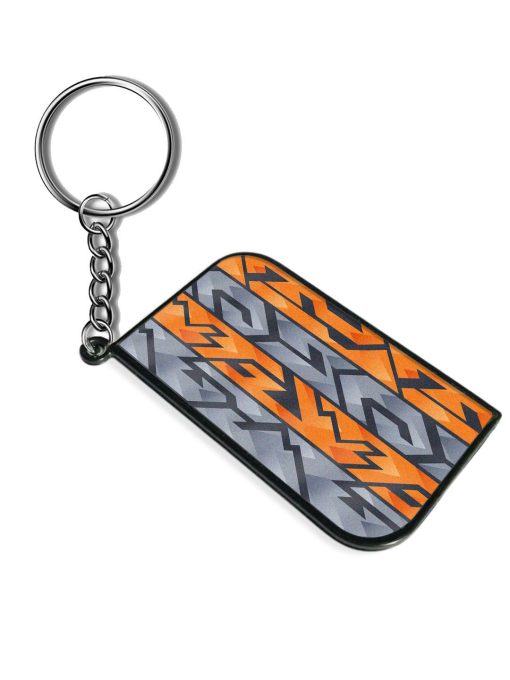 Abstract Geometric Seamless Keychain Zapvi