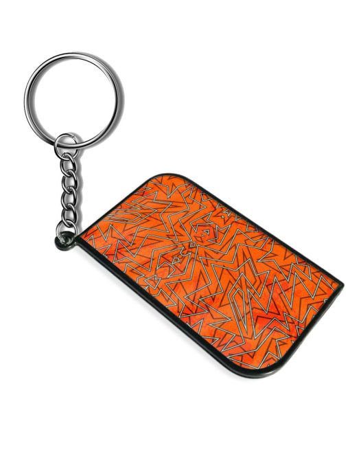 Abstract Orange Retro Keychain Zapvi