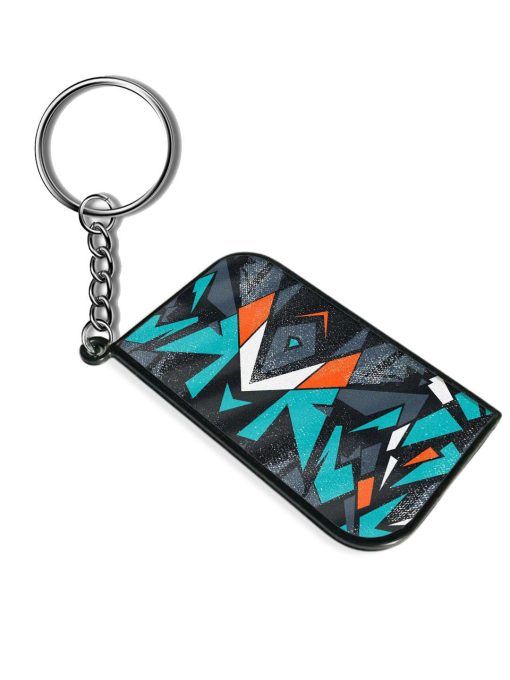 Abstract Geometric Seamless Keychain Zapvi