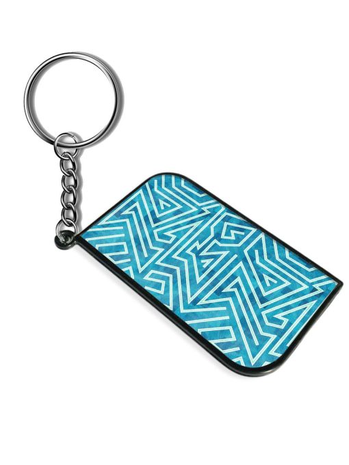 Blue Maze Seamless Keychain Zapvi