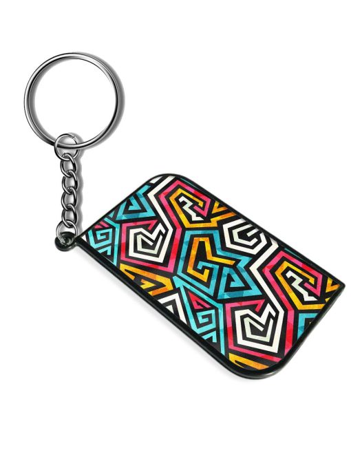 Graffiti Geometric Pattern Keychain Zapvi