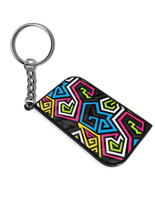 Graffiti Geometric Seamless Keychain Zapvi