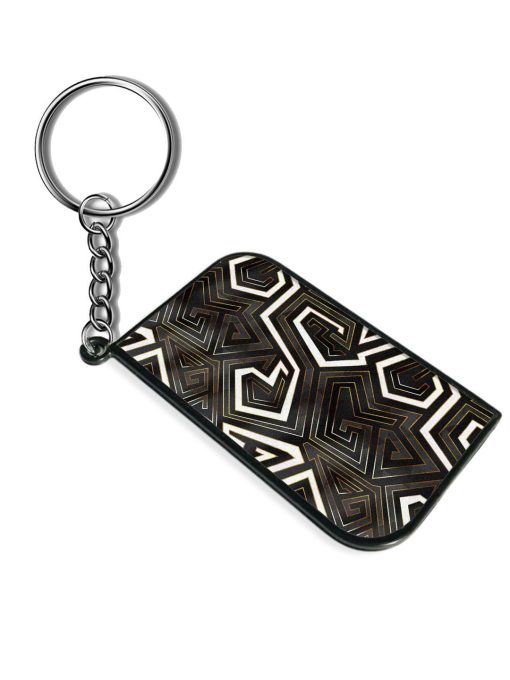 Retro Geometric Seamless Keychain Zapvi