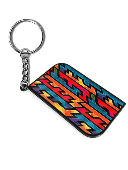 Retro Geometric Seamless Keychain Zapvi