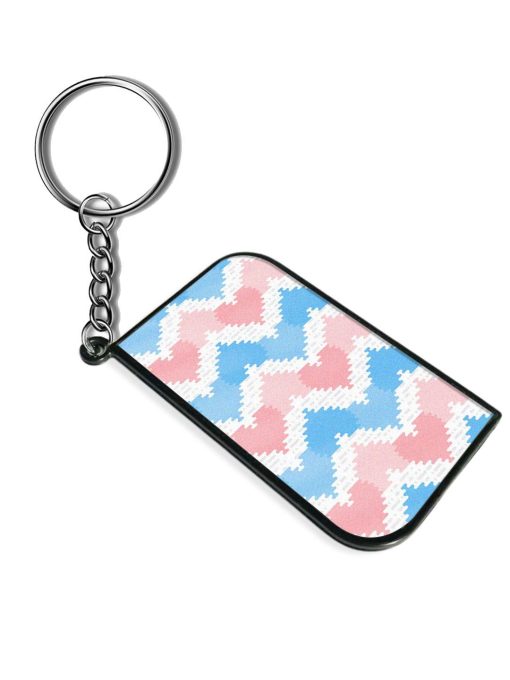 Seamless Pattern Rounded Keychain Zapvi