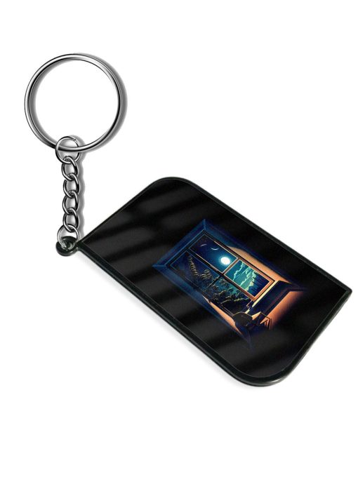 Night View At Window Keychain Zapvi