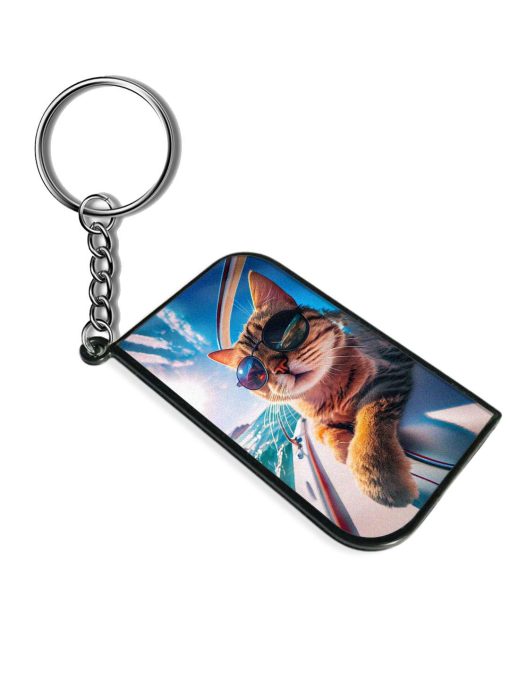 Cat In Style Keychain Zapvi