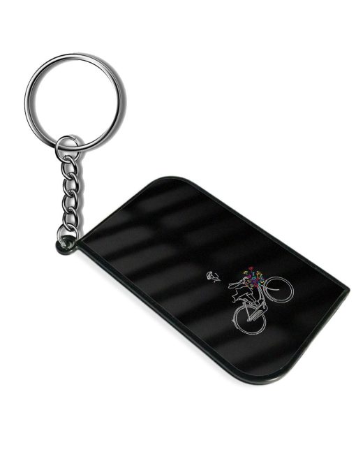 Minimalist Cycle Art Keychain Zapvi