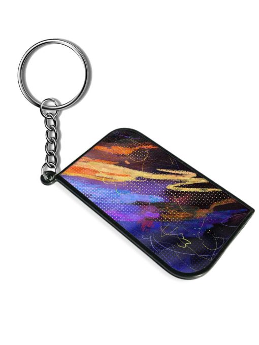 Purple Abstract Keychain Zapvi