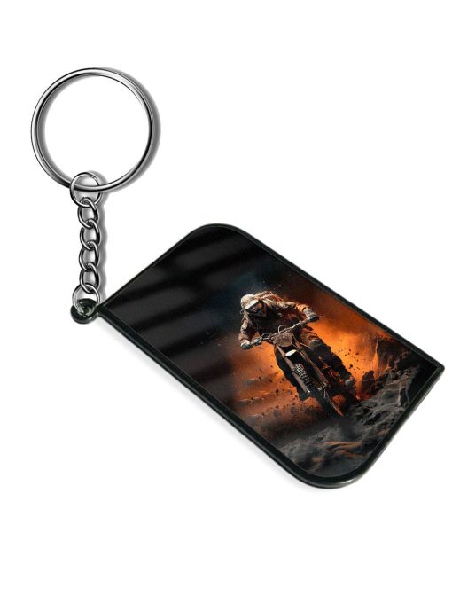 Motorcycle Stunt Art Keychain Zapvi