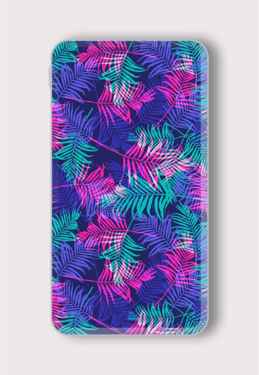 Tropical Palm Leaf Printed Designer 10000 mAh PowerBank Zapvi