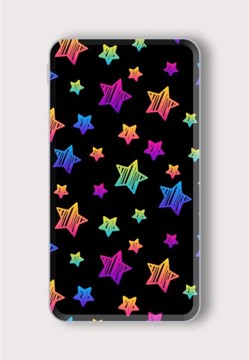 Abstract Black Rainbow Printed Designer 10000 mAh PowerBank Zapvi