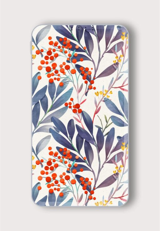 Seamless Floral Pattern Printed Designer 10000 mAh PowerBank Zapvi