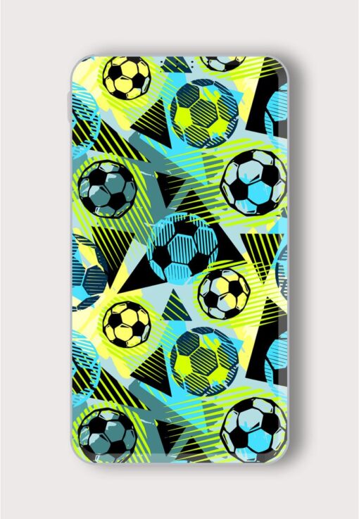 Seamless Textile Football Printed Designer 10000 mAh PowerBank Zapvi