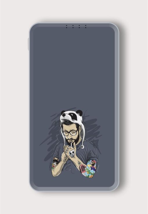 Illustration Gentleman Using Printed Designer 10000 mAh PowerBank Zapvi