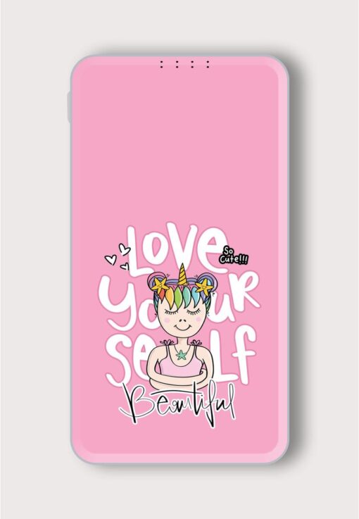 Love Yourself Text Printed Designer 10000 mAh PowerBank Zapvi