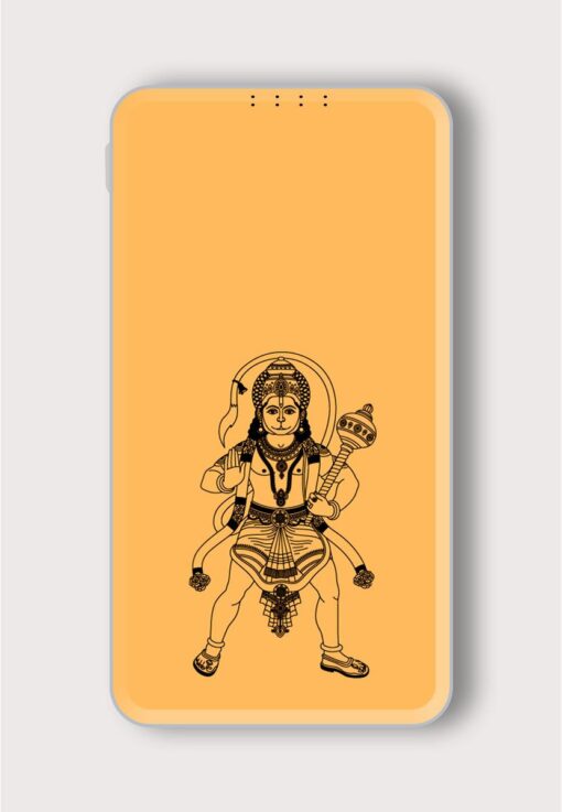 Indian God Hanuman Printed Designer 10000 mAh PowerBank Zapvi