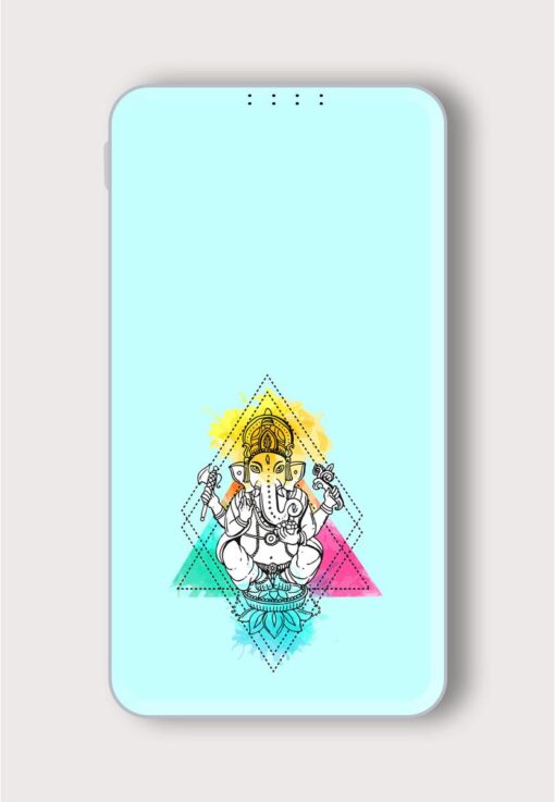 Vector Illustration Ganesha Printed Designer 10000 mAh PowerBank Zapvi