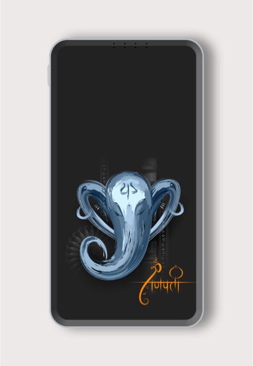 Illustration Lord Ganpati Printed Designer 10000 mAh PowerBank Zapvi