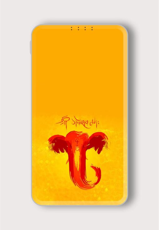 Illustration Lord Ganesha Printed Designer 10000 mAh PowerBank Zapvi