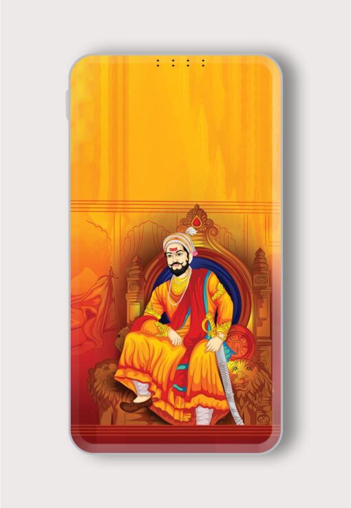 Illustration Shivaji Maharaj Printed Designer 10000 mAh PowerBank Zapvi