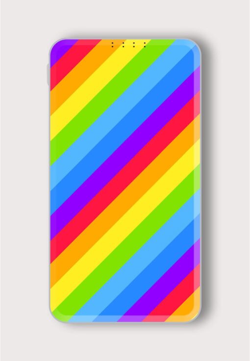 Geometric Striped Background Printed Designer 10000 mAh PowerBank Zapvi