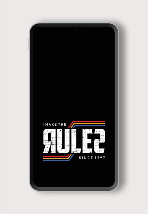 Make Rules Slogan Printed Designer 10000 mAh PowerBank Zapvi