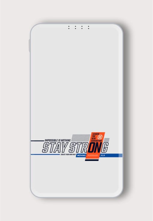 Stay Strong Modern Printed Designer 10000 mAh PowerBank Zapvi