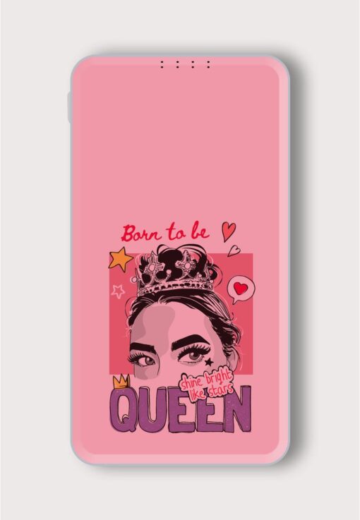 Queen Slogan Girl Printed Designer 10000 mAh PowerBank Zapvi