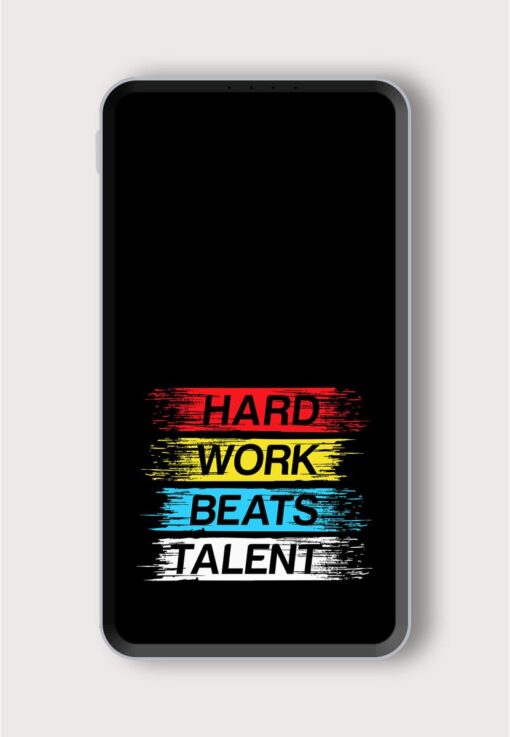 Hard Work Beats Printed Designer 10000 mAh PowerBank Zapvi