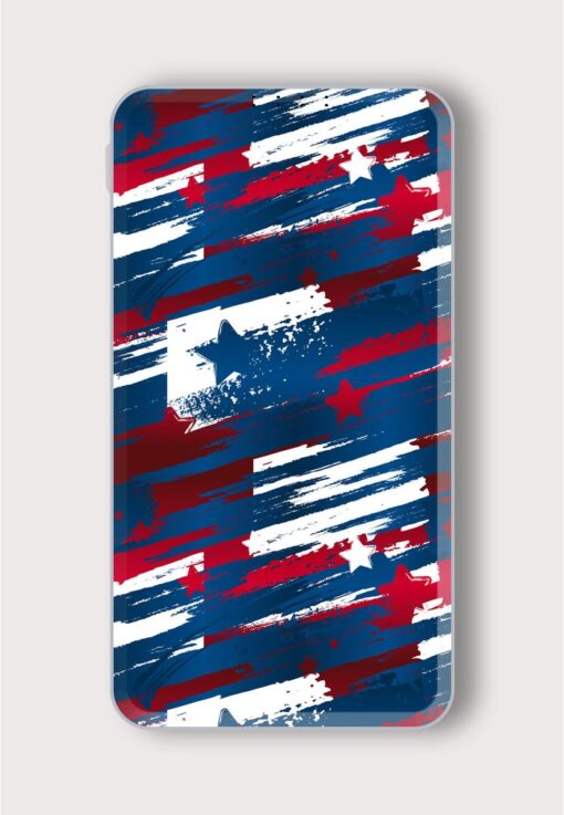 Abstract Seamless Usa Printed Designer 10000 mAh PowerBank Zapvi