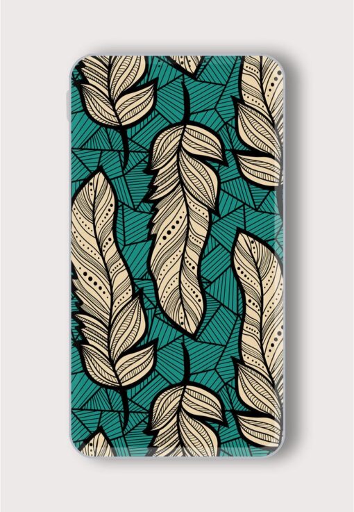 Feather Boho Pattern Printed Designer 10000 mAh PowerBank Zapvi