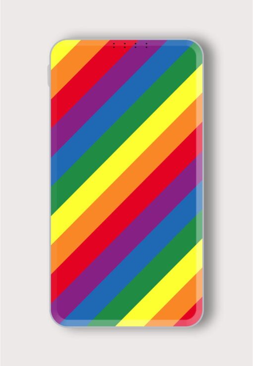 Lgbt Diagonal Stripe Printed Designer 10000 mAh PowerBank Zapvi