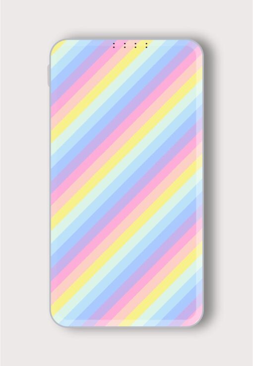 Geometric Striped Background Printed Designer 10000 mAh PowerBank Zapvi