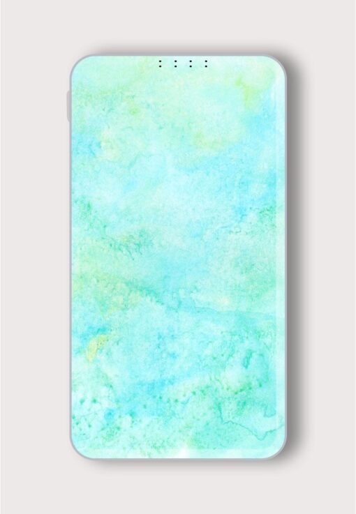 Abstract Watercolor Texture Printed Designer 10000 mAh PowerBank