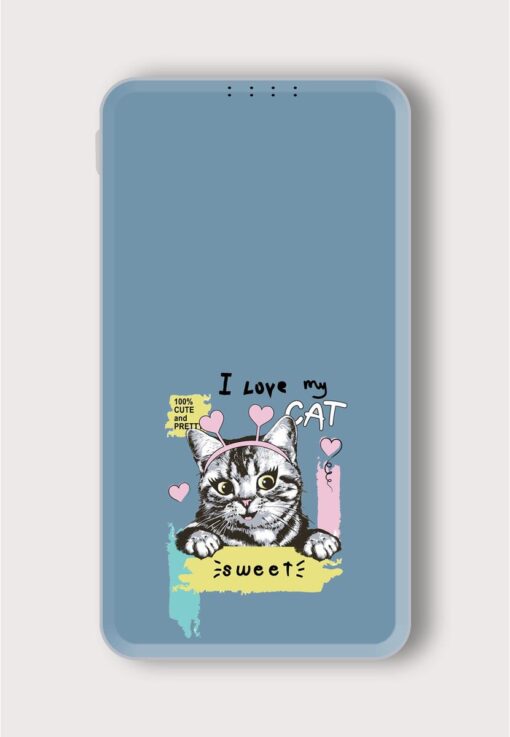 Happy Kitten Portrait Printed Designer 10000 mAh PowerBank Zapvi