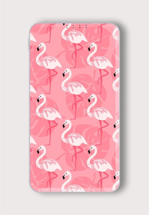 Seamless Pink Flamingo Printed Designer 10000 mAh PowerBank Zapvi