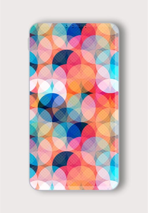 Colored Circle Seamless Printed Designer 10000 mAh PowerBank Zapvi