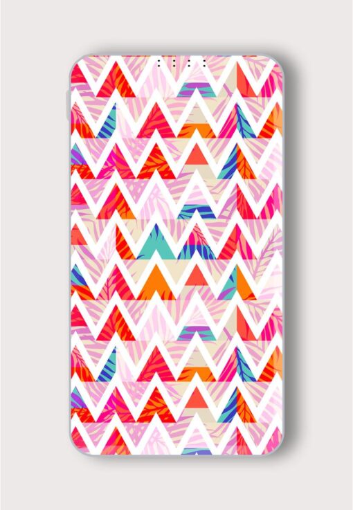 Abstract Triangle Background Printed Designer 10000 mAh PowerBank Zapvi